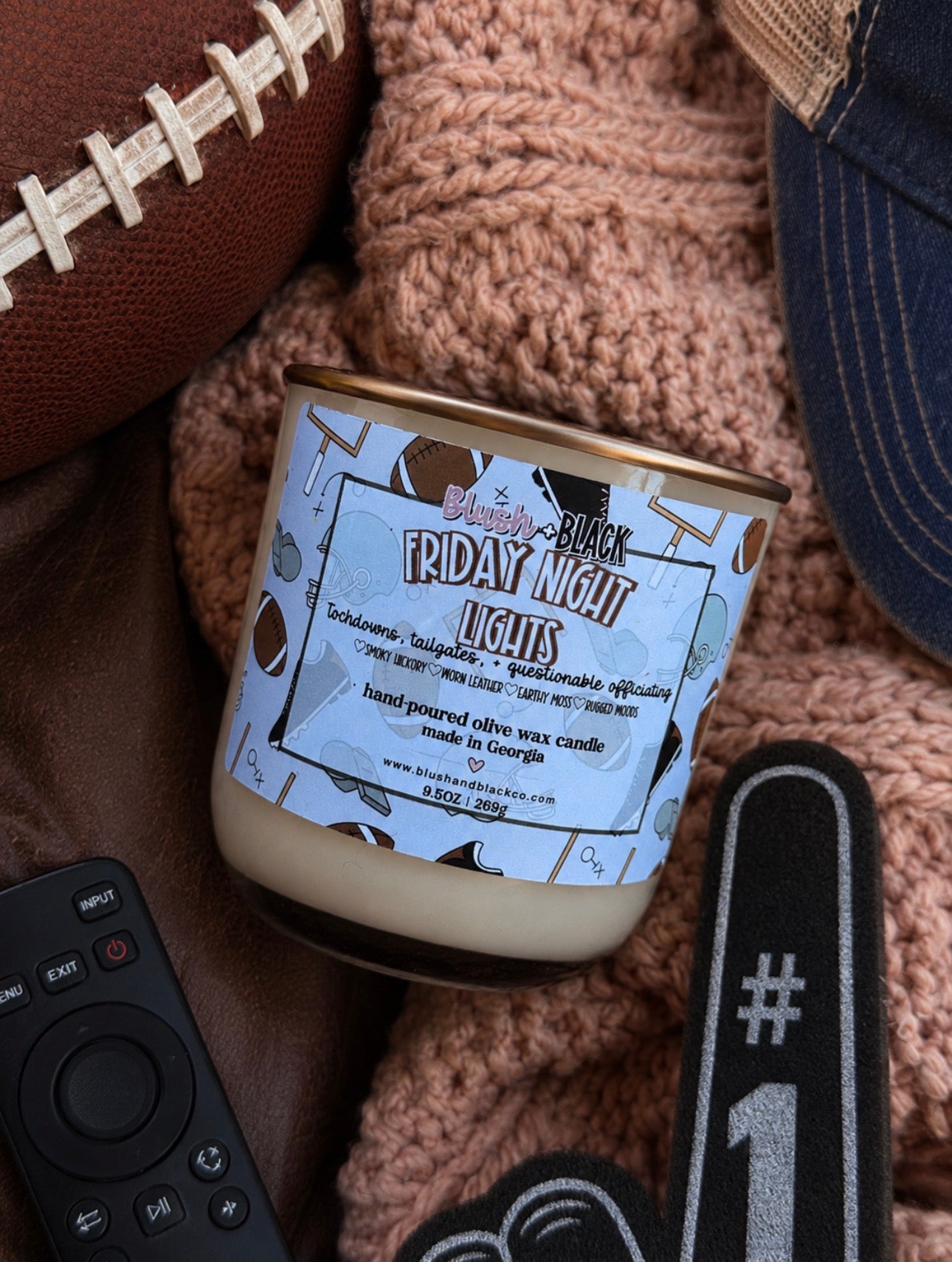 Friday Night Lights 9.5oz Candle (12oz weight)