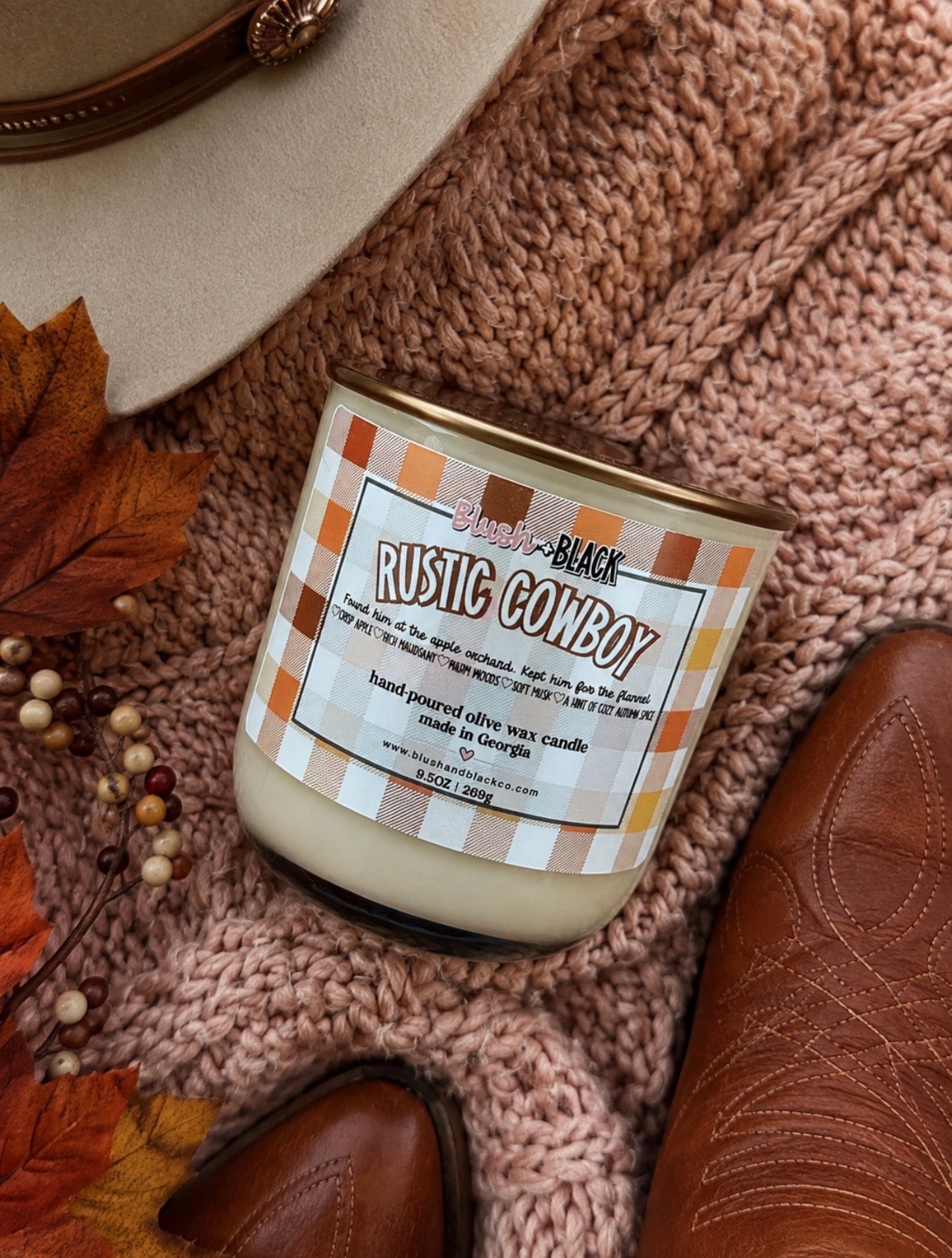 Rustic Cowboy 9.5oz Candle (12oz weight)
