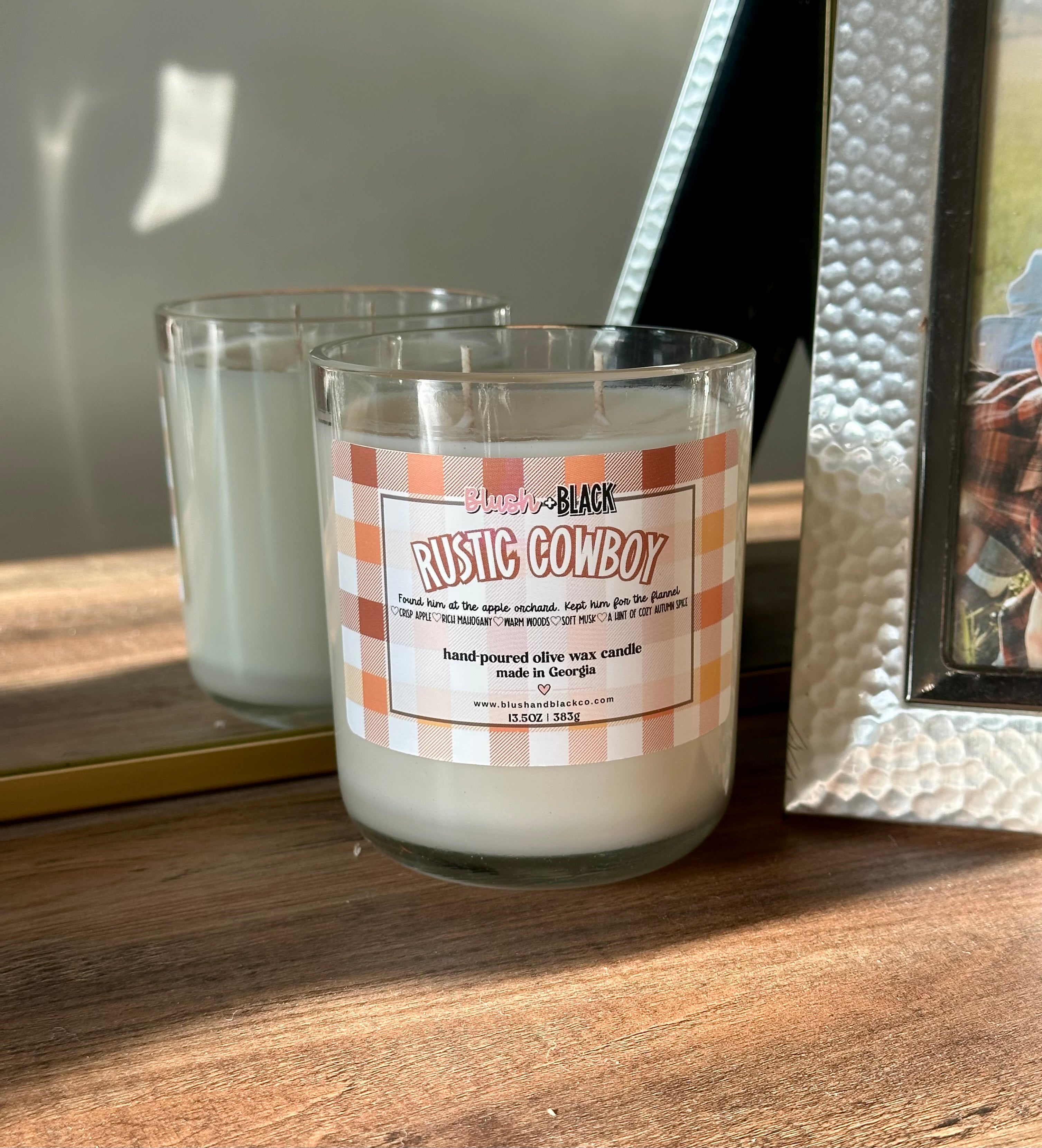 Rustic Cowboy Candle 13.5oz (17oz weight)